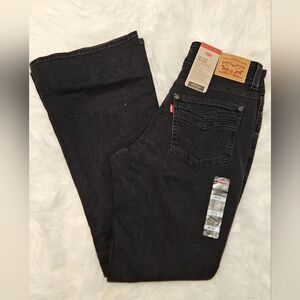 Levi's Women's 726 Flare Stellar Strecth Black & Indigo Jeans
